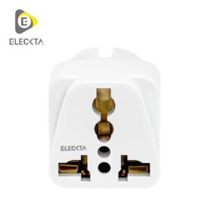 ปลั๊กแปลง 2 ขากลม ELECKTA EL10A-EU 10 แอมป์ สีขาว