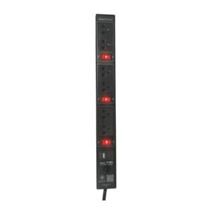 ปลั๊กไฟกันกระชาก 6 ช่อง 3 สวิตช์ SAVE TRONICS P-6EU-TIS 3 เมตร