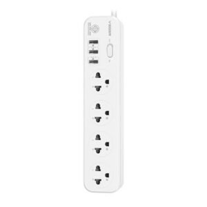 รางปลั๊กไฟ 4 ช่อง 1 สวิตช์ 3 USB VEGER VPST-3U3-12 วัตต์ 3 ม. สีขาว