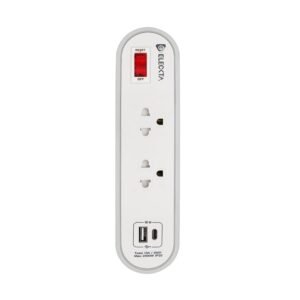 รางปลั๊กไฟ 2 ช่อง 1 สวิตช์ 1 USB 1 TYPE-C ELECKTA ETC3146-3GY 3 ม. สีขาว/เทา