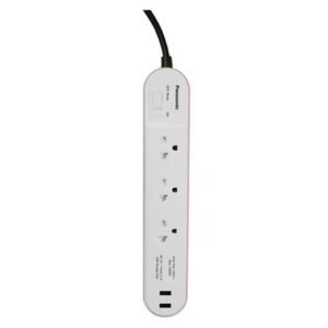 รางปลั๊กไฟ 3ช่อง 1สวิตซ์ 2USB PANASONIC 3 ม. สีชมพู