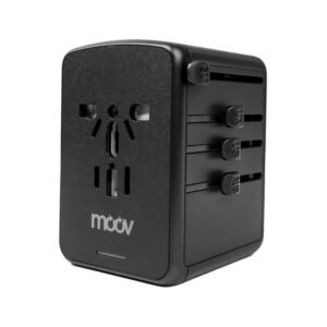ปลั๊กแปลง 4 IN 1 UNIVERSAL 2 USB 2 TYPE C MOOV TA02 สีดำ