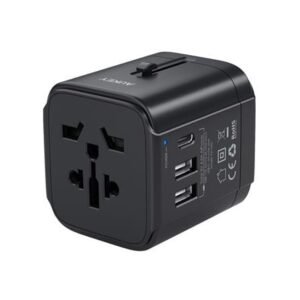 ปลั๊กแปลง 4 IN 1 UNIVERSAL 2 USB 1 TYPE C AUKEY PA-TA01  สีดำ